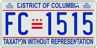 DC license plate FC1515