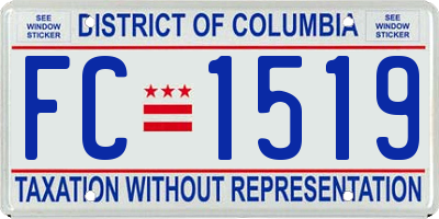 DC license plate FC1519