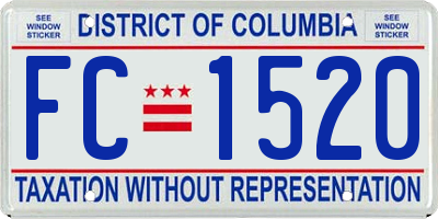 DC license plate FC1520