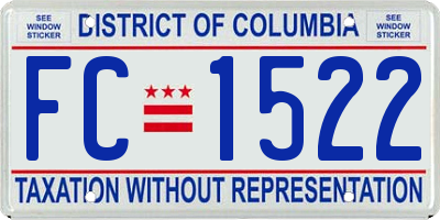 DC license plate FC1522