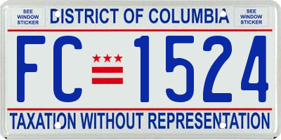 DC license plate FC1524