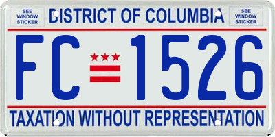 DC license plate FC1526