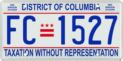 DC license plate FC1527