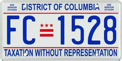 DC license plate FC1528