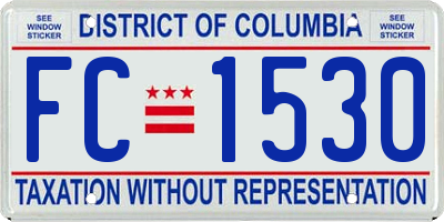 DC license plate FC1530