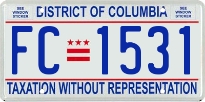 DC license plate FC1531