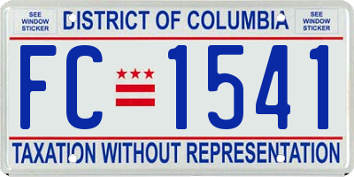 DC license plate FC1541