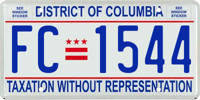 DC license plate FC1544