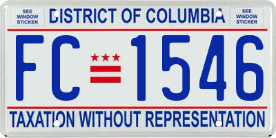 DC license plate FC1546