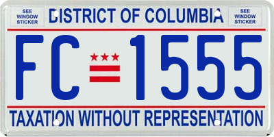 DC license plate FC1555