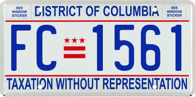 DC license plate FC1561