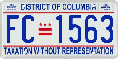 DC license plate FC1563