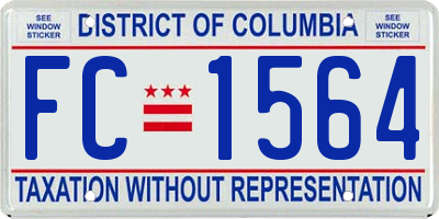 DC license plate FC1564