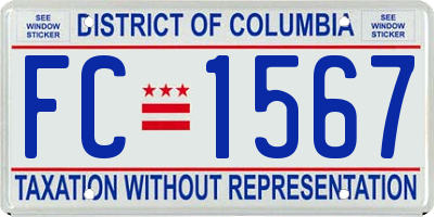 DC license plate FC1567