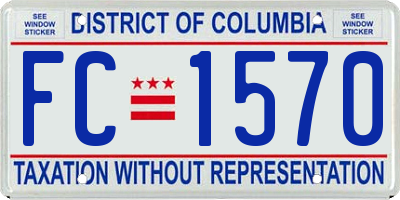 DC license plate FC1570