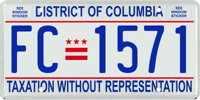 DC license plate FC1571