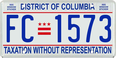 DC license plate FC1573