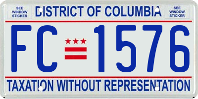 DC license plate FC1576