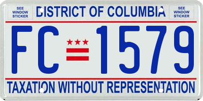 DC license plate FC1579