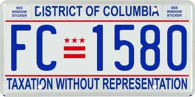 DC license plate FC1580