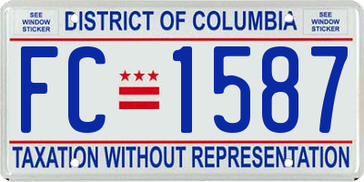 DC license plate FC1587