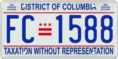 DC license plate FC1588