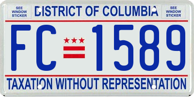 DC license plate FC1589