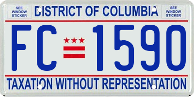 DC license plate FC1590