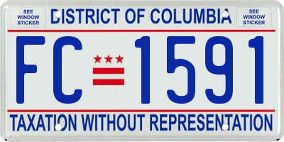 DC license plate FC1591