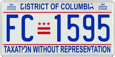 DC license plate FC1595