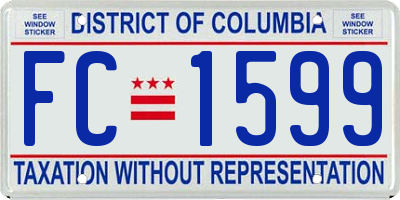 DC license plate FC1599