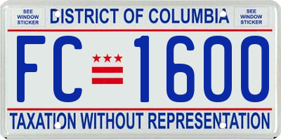 DC license plate FC1600