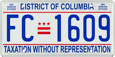 DC license plate FC1609