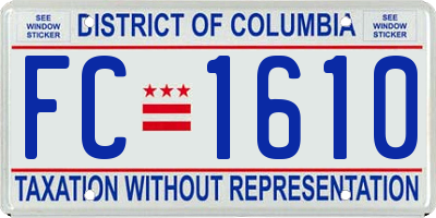 DC license plate FC1610