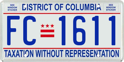 DC license plate FC1611