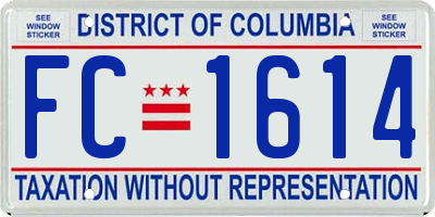 DC license plate FC1614