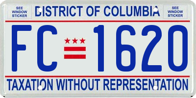 DC license plate FC1620