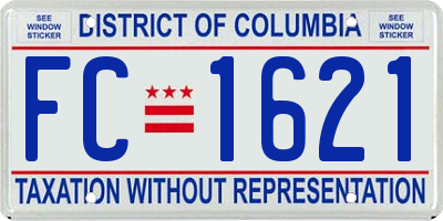 DC license plate FC1621