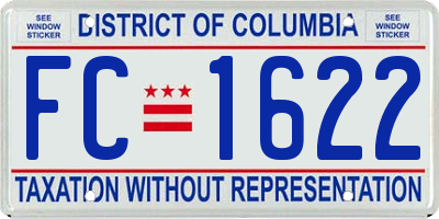 DC license plate FC1622