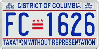 DC license plate FC1626