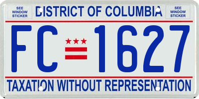 DC license plate FC1627