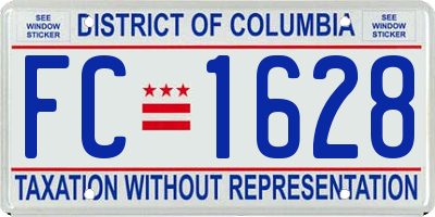 DC license plate FC1628