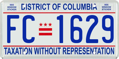 DC license plate FC1629