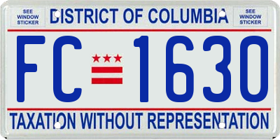 DC license plate FC1630