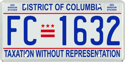 DC license plate FC1632