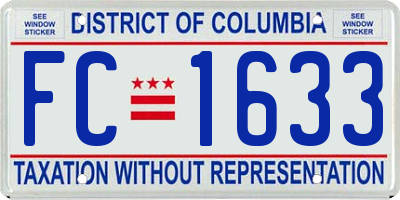 DC license plate FC1633