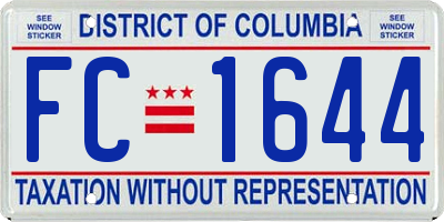 DC license plate FC1644