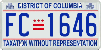 DC license plate FC1646