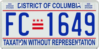 DC license plate FC1649