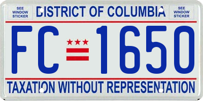 DC license plate FC1650